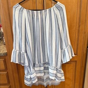 Zac & Rachel Blue and White Striped Blouse
